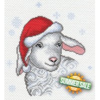 Схема для вышивания крестиком "Снежная овечка"
